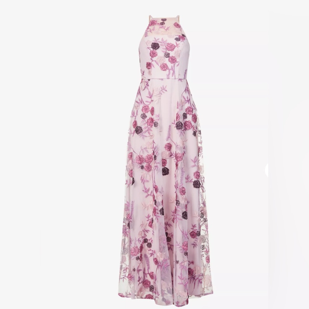 Chi Chi London Floral-embroidered woven maxi dress Pink - Picture 3 of 9